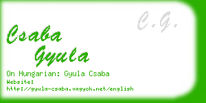 csaba gyula business card